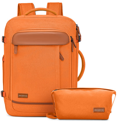 Melalenia 2PCS Mochila de viaje de mano impermeable aprobada por aerolíneas con bolsa de aseo, puerto USB, cómoda