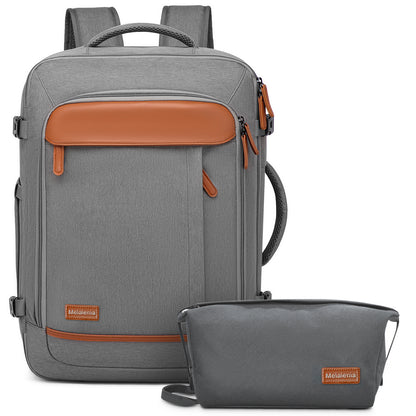 Melalenia 2PCS Mochila de viaje de mano impermeable aprobada por aerolíneas con bolsa de aseo, puerto USB, cómoda