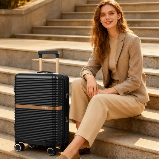 Joyway 3 Piece Luggage Set (20/24/28 Inch) – Lightweight ABS Hardshell Suitcases, Spinner Wheels, TSA Lock, Durable Travel Luggage PF001