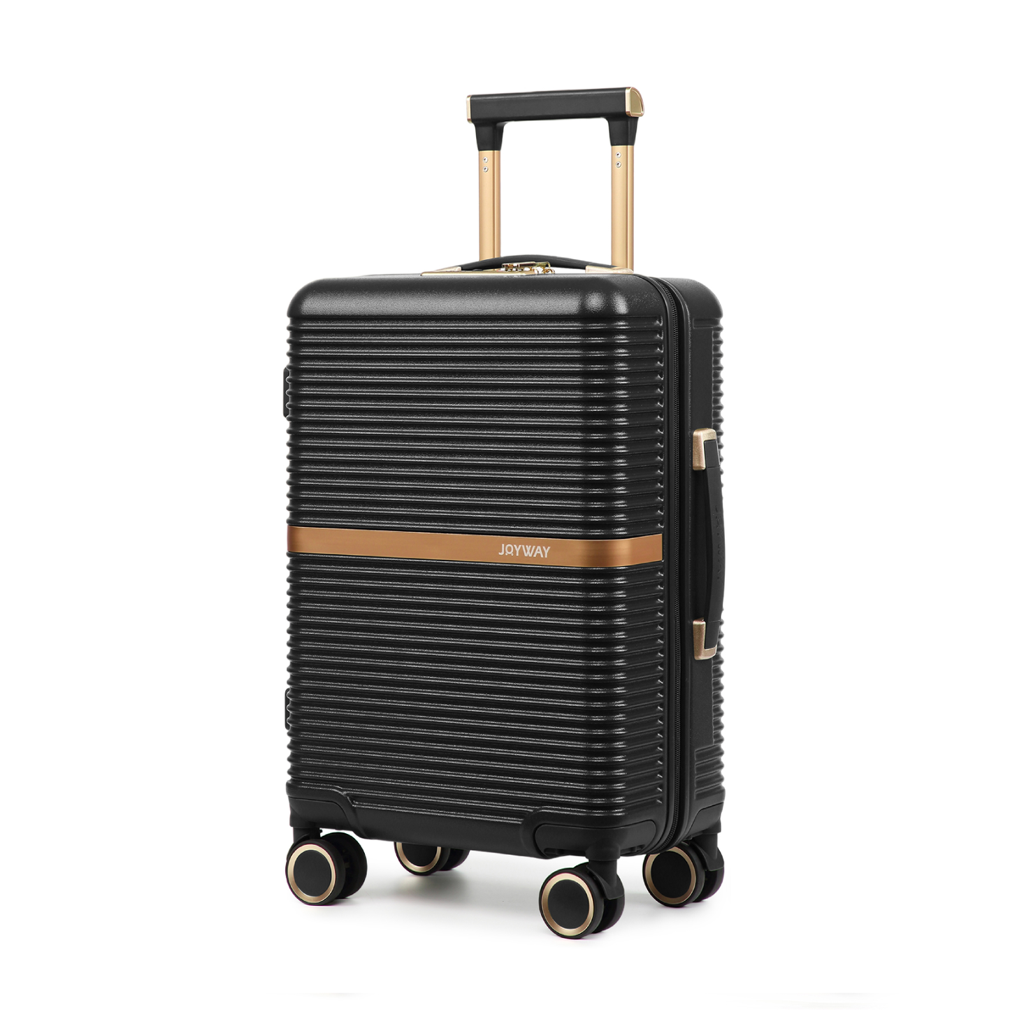 20-inch lightweight and durable ABS luggage , featuring silent universal wheels, shockproof design，as well as a cup holder function, making it an excellent travel companion PF001