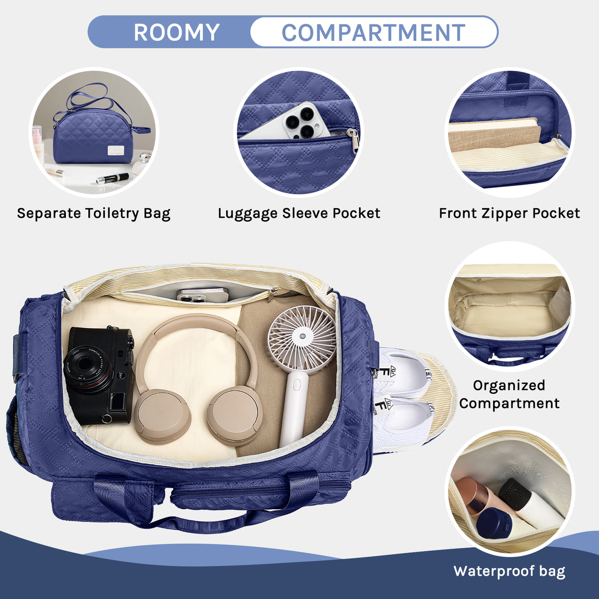 Bolsa de lona Joyway, bolsa de gimnasio plegable con bolsa para ropa mojada