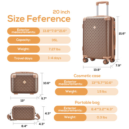 Joyway TR011 3-Piece Carry-On Luggage Set