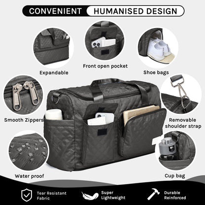 Joyway Duffle Bag, Foldable Gym Bag with Wet Bag