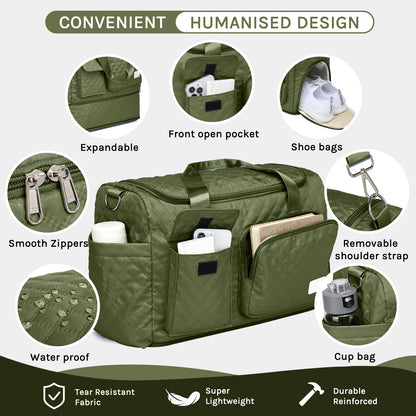 Joyway Duffle Bag, Foldable Gym Bag with Wet Bag