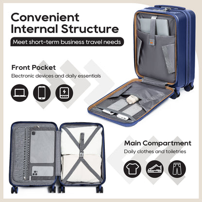 Joyway 3-Piece Front-Opening Carry-On Luggage Set