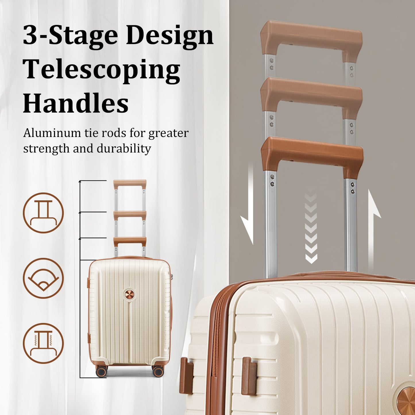 5 Piece Set 20/24/28 Inch Lightweight Hard Shell Luggage Set TR015