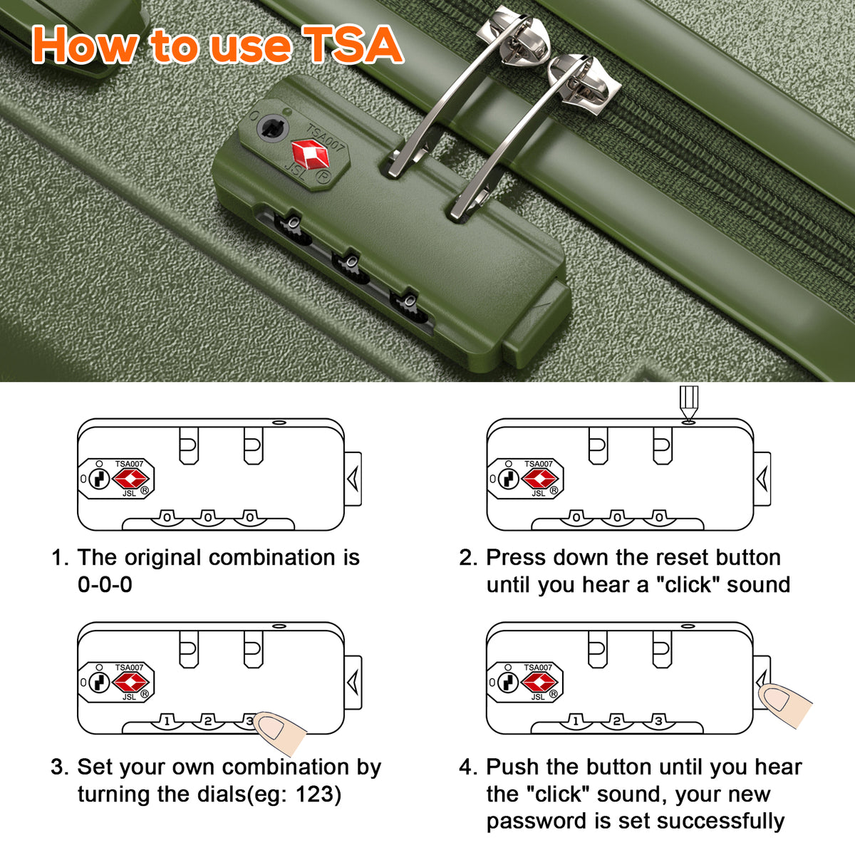 Joyway Luggage Set 6 Piece ABS Hardside Lightweight Suitcase with TSA Lock Spinner Wheels (18/20/24/28),Green-Brown