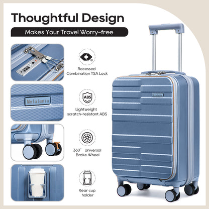 Joyway 3-Piece Front-Opening Carry-On Luggage Set