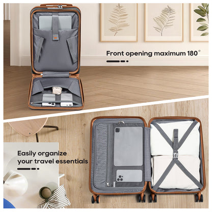 Joyway 3-Piece Front-Opening Carry-On Luggage Set