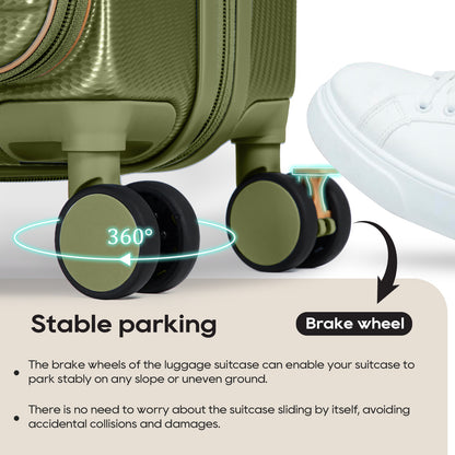 Joyway 3-Piece Front-Opening Carry-On Luggage Set
