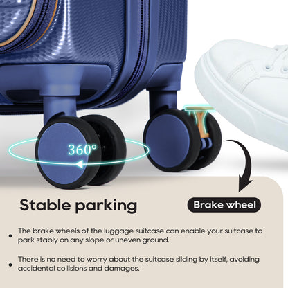 Joyway 3-Piece Front-Opening Carry-On Luggage Set