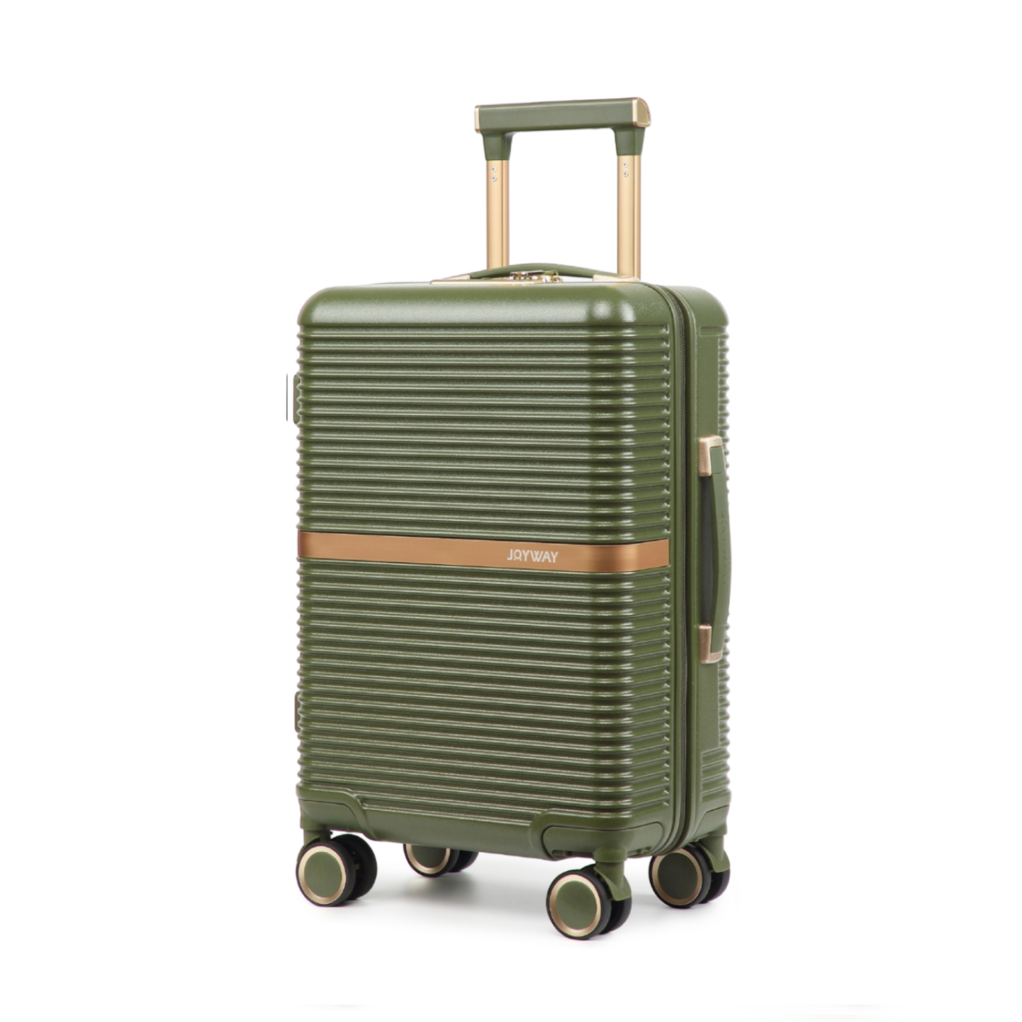 20-inch lightweight and durable ABS luggage , featuring silent universal wheels, shockproof design，as well as a cup holder function, making it an excellent travel companion PF001