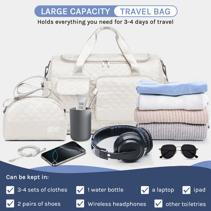 Joyway Duffle Bag, Foldable Gym Bag with Wet Bag