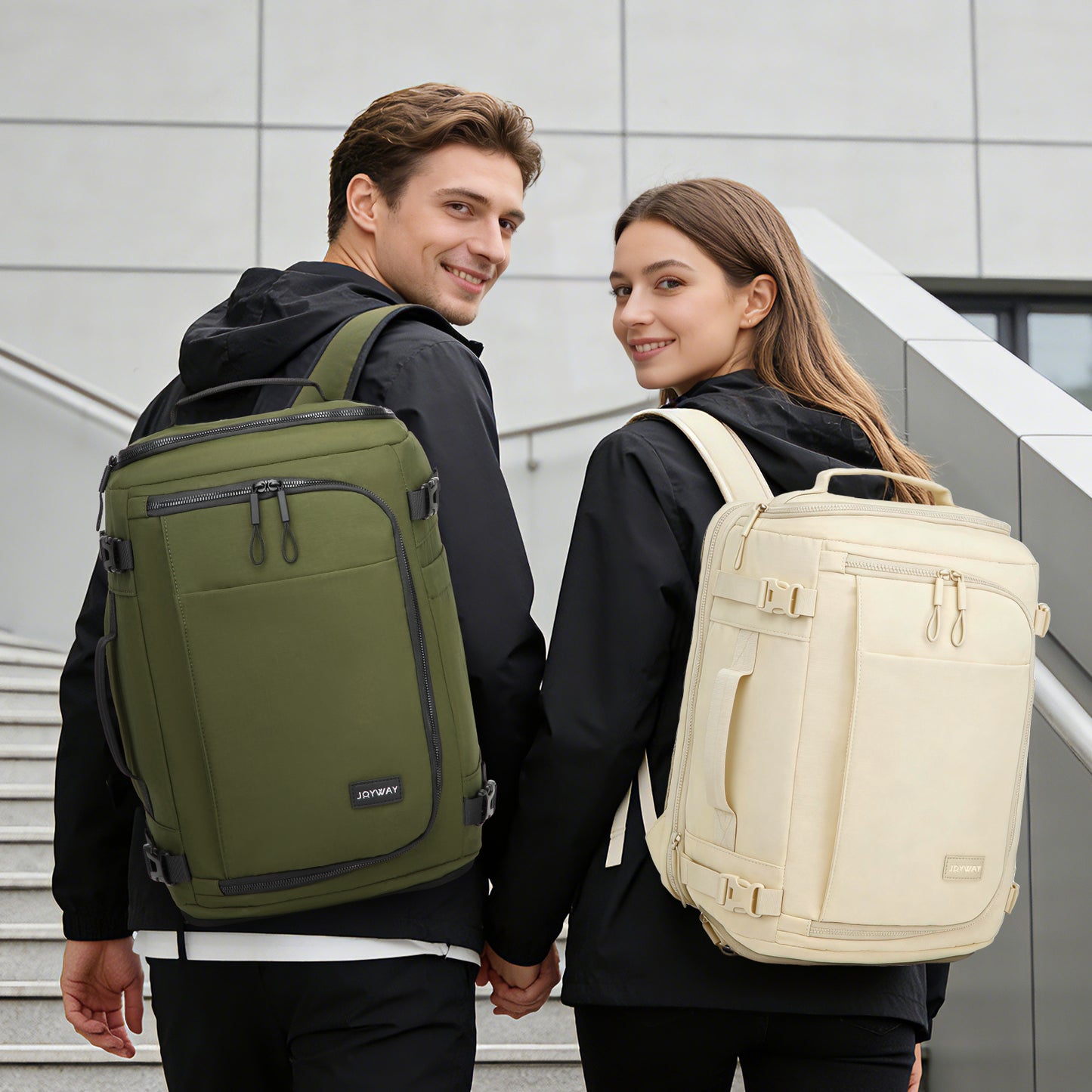 Joyway Travel Backpack for Women & Men Large Capacity Carry On Backpack with Shoe Compartment Waterproof Weekender Bag Laptop Backpack with Wide Opening Overnight Bag for Travel Work Gym
