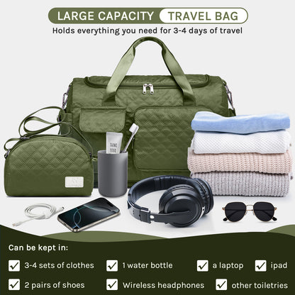 Joyway Duffle Bag, Foldable Gym Bag with Wet Bag