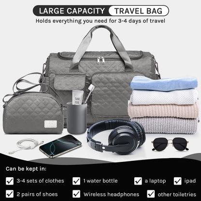 Joyway Duffle Bag, Foldable Gym Bag with Wet Bag