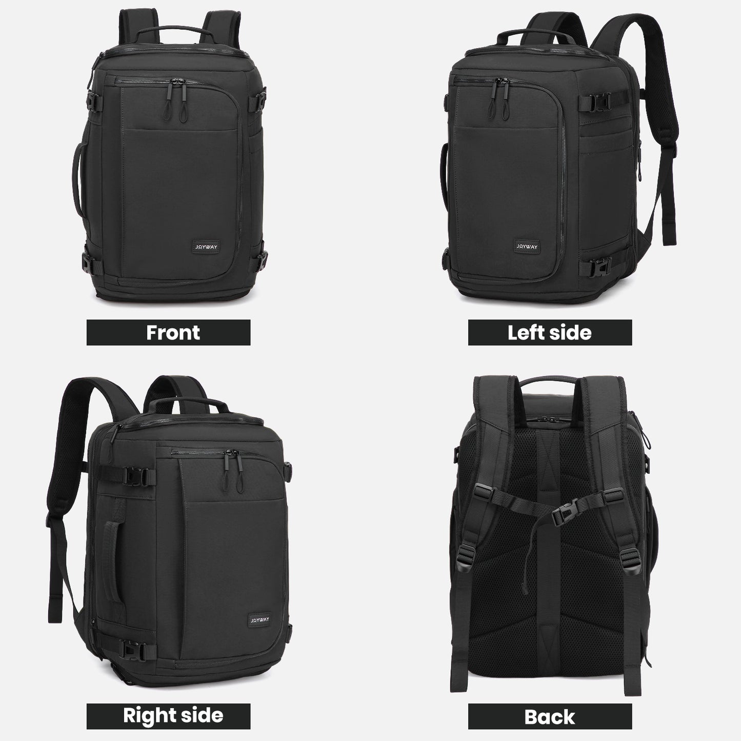 Joyway Travel Backpack for Women & Men Large Capacity Carry On Backpack with Shoe Compartment Waterproof Weekender Bag Laptop Backpack with Wide Opening Overnight Bag for Travel Work Gym