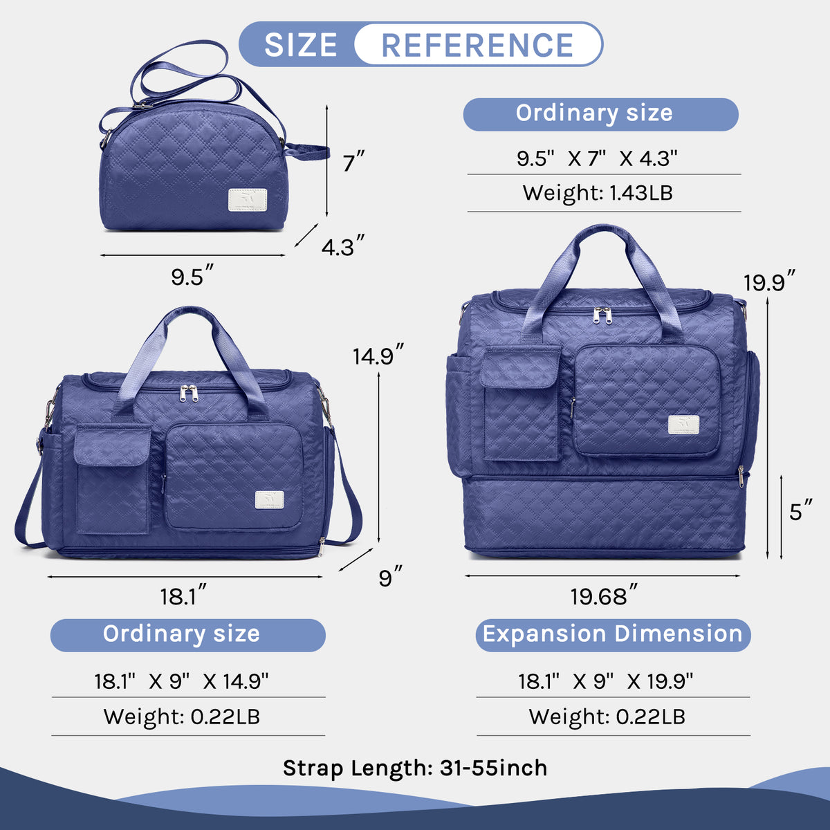 Bolsa de lona Joyway, bolsa de gimnasio plegable con bolsa para ropa mojada