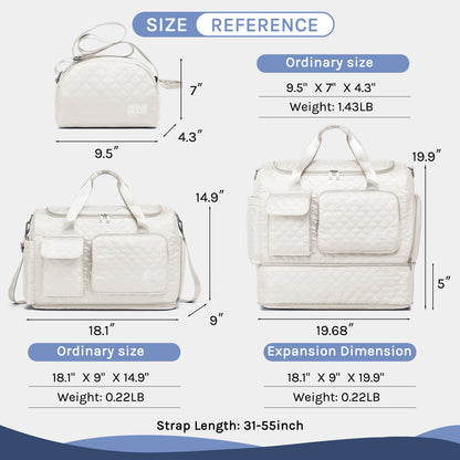 Joyway Duffle Bag, Foldable Gym Bag with Wet Bag