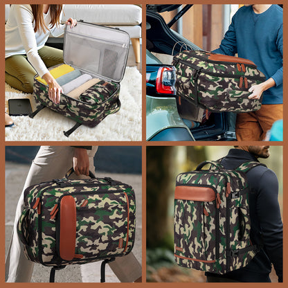 Melalenia 2PCS Mochila de viaje de mano impermeable aprobada por aerolíneas con bolsa de aseo, puerto USB, cómoda