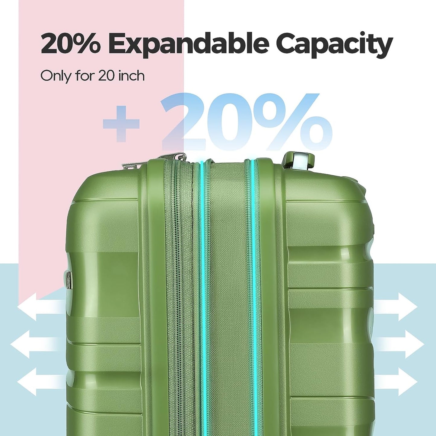 3 Pieces  Luggage Set Expandable Hard Shell  Luggage Set 