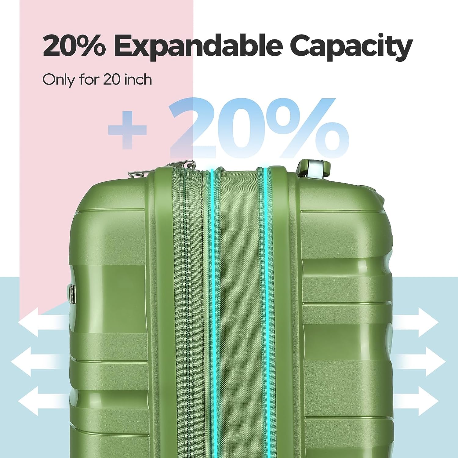 3 Pieces  Luggage Set Expandable Hard Shell  Luggage Set 