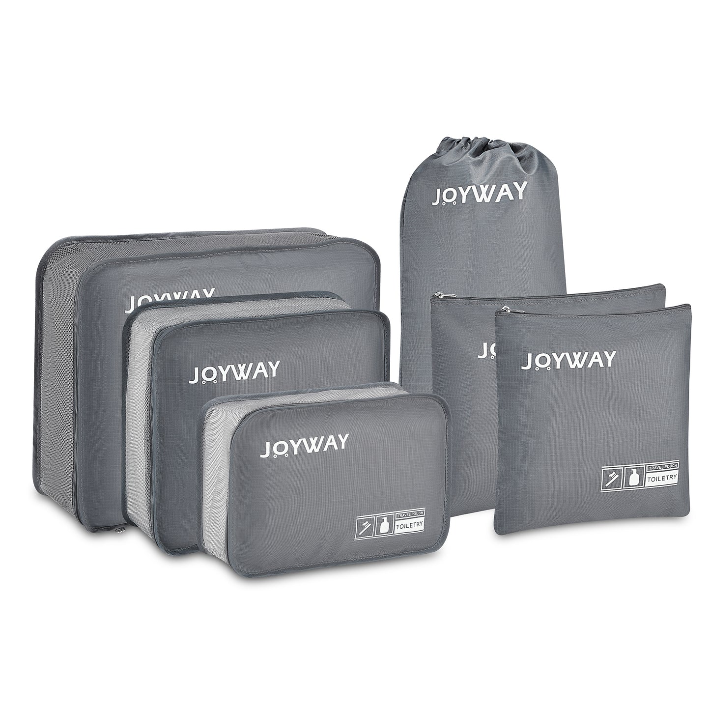 The six toiletry bags are specifically designed to store all your essentials, making them ideal for weekend getaways, business trips, or fitness activities bag001