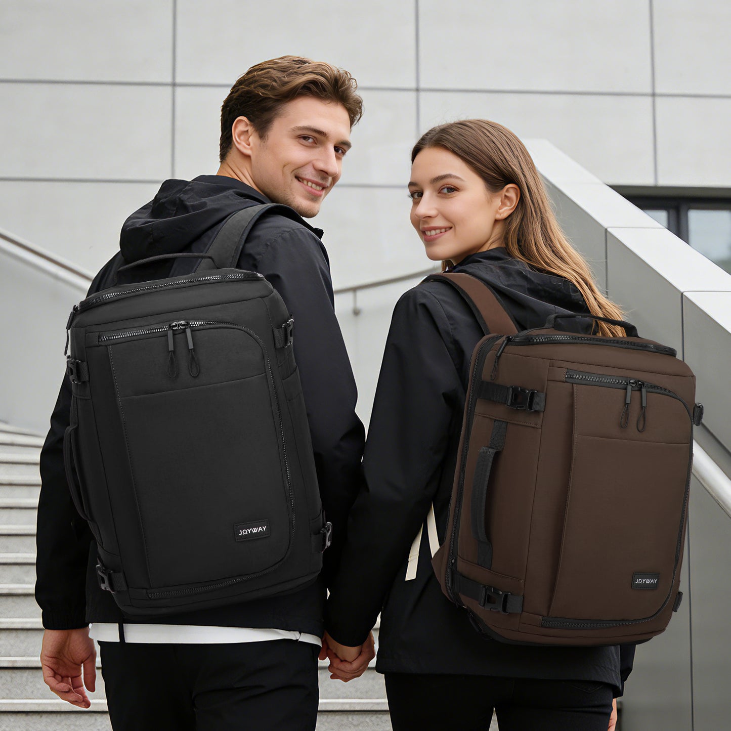 Joyway Travel Backpack for Women & Men Large Capacity Carry On Backpack with Shoe Compartment Waterproof Weekender Bag Laptop Backpack with Wide Opening Overnight Bag for Travel Work Gym
