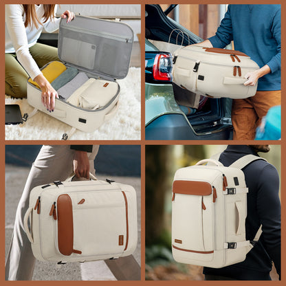 Melalenia 2PCS Mochila de viaje de mano impermeable aprobada por aerolíneas con bolsa de aseo, puerto USB, cómoda