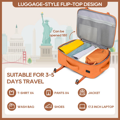 Melalenia 2PCS Mochila de viaje de mano impermeable aprobada por aerolíneas con bolsa de aseo, puerto USB, cómoda