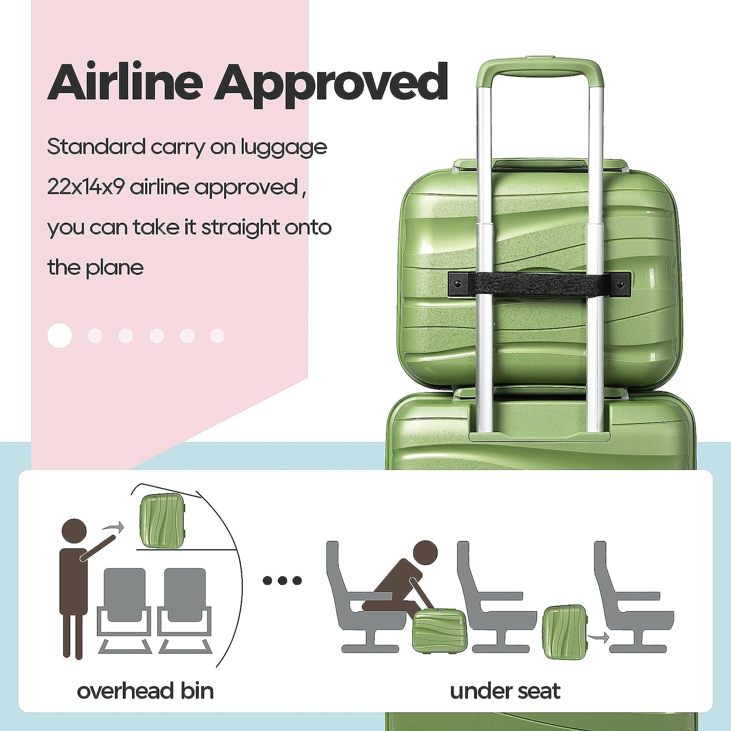 3 Pieces  Luggage Set Expandable Hard Shell  Luggage Set 