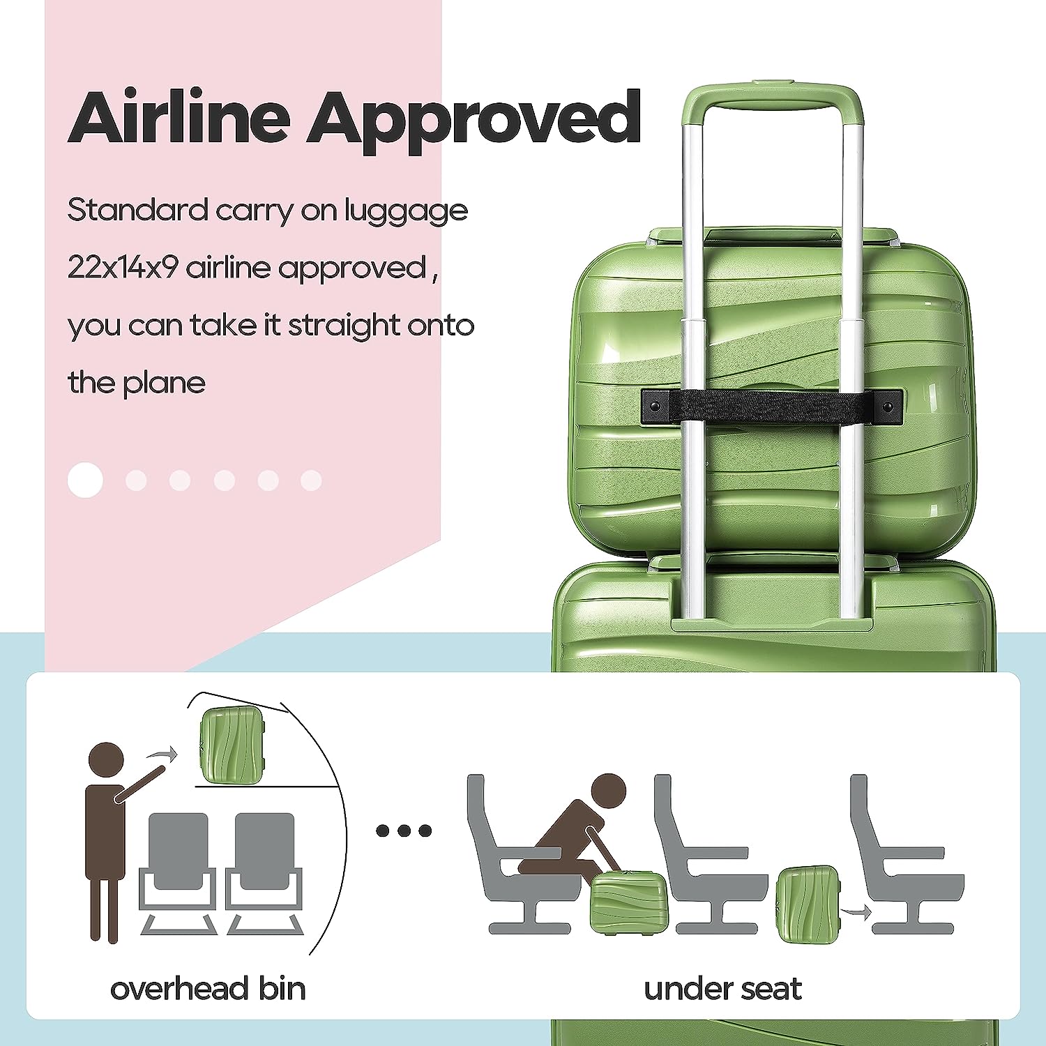 3 Pieces  Luggage Set Expandable Hard Shell  Luggage Set 
