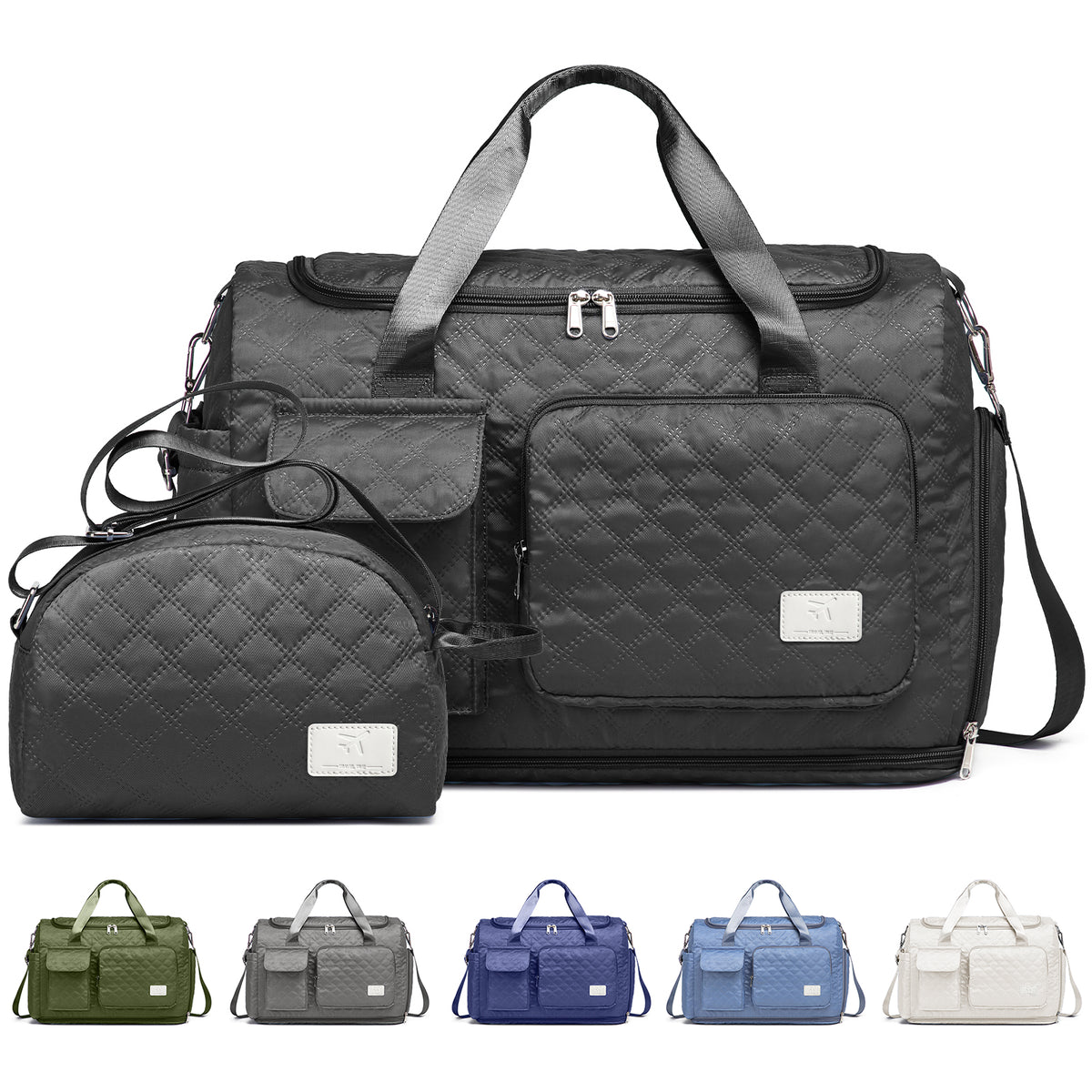 Bolsa de lona Joyway, bolsa de gimnasio plegable con bolsa para ropa mojada
