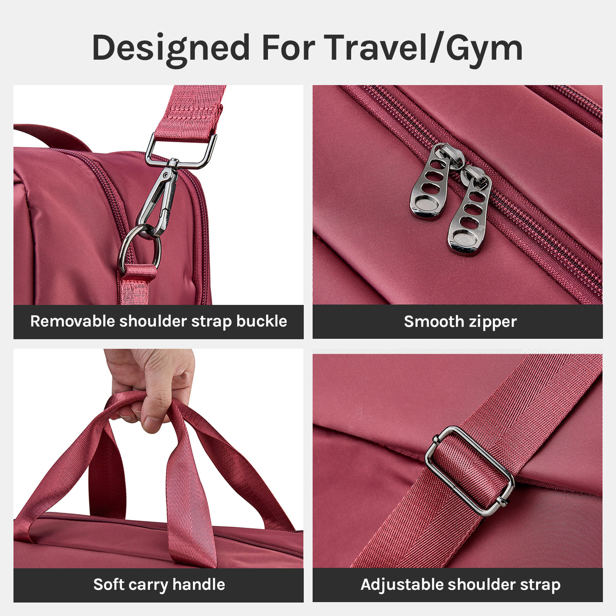 Bolsa de Viaje de Fin de Semana Grande con Compartimento Maleta de Mano Duffle Bag BAG002