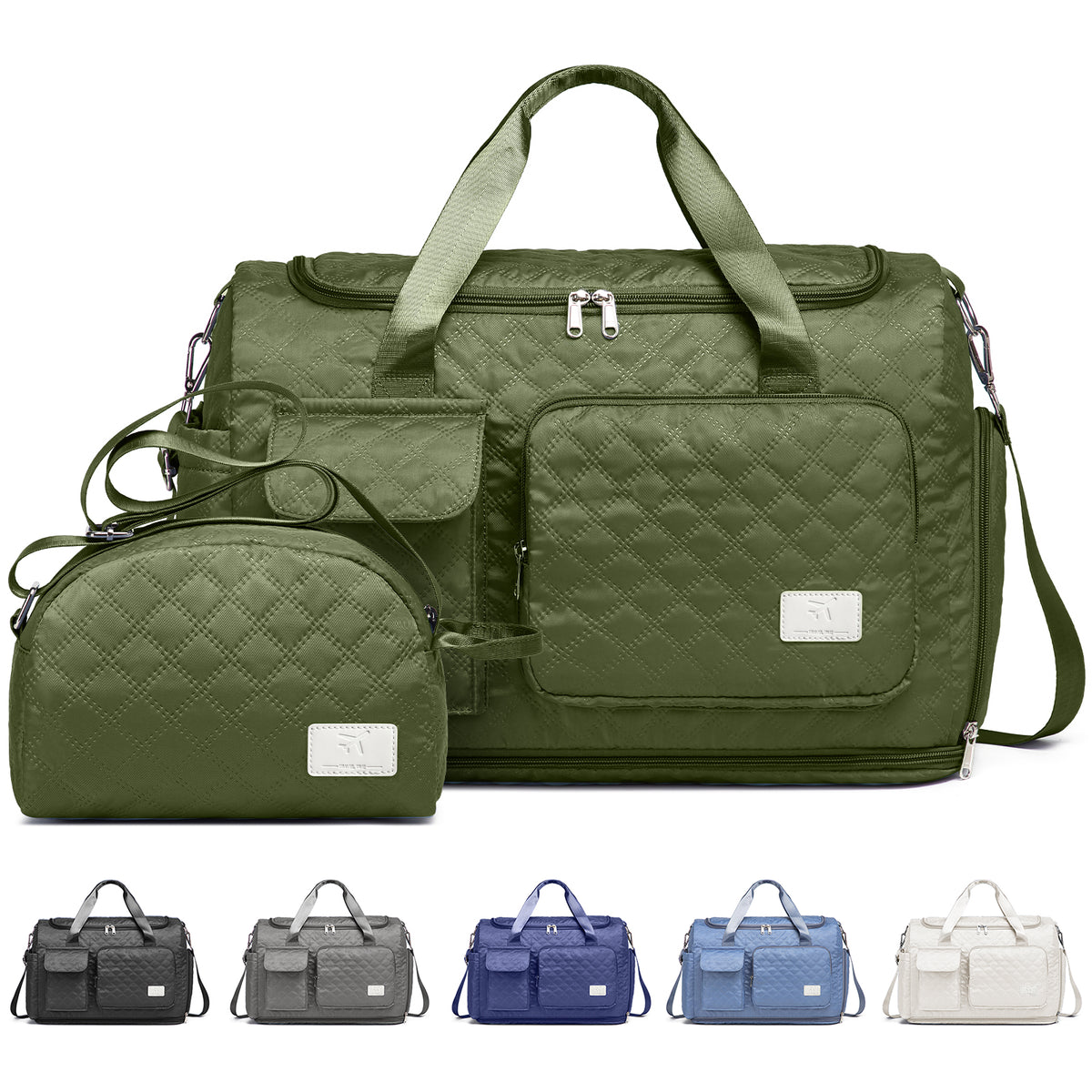 Bolsa de lona Joyway, bolsa de gimnasio plegable con bolsa para ropa mojada