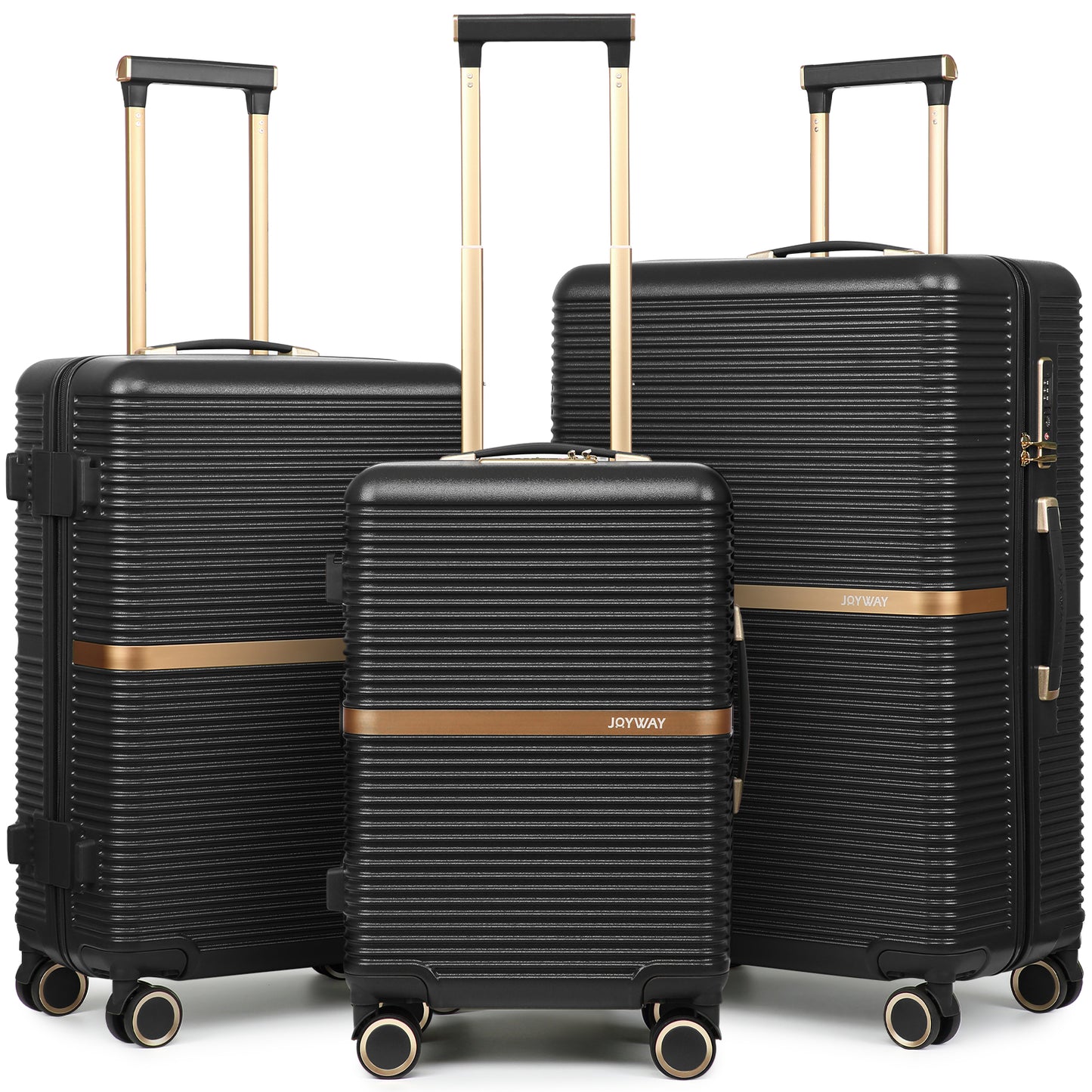 Joyway 3 Piece Luggage Set (20/24/28 Inch) – Lightweight ABS Hardshell Suitcases, Spinner Wheels, TSA Lock, Durable Travel Luggage PF001