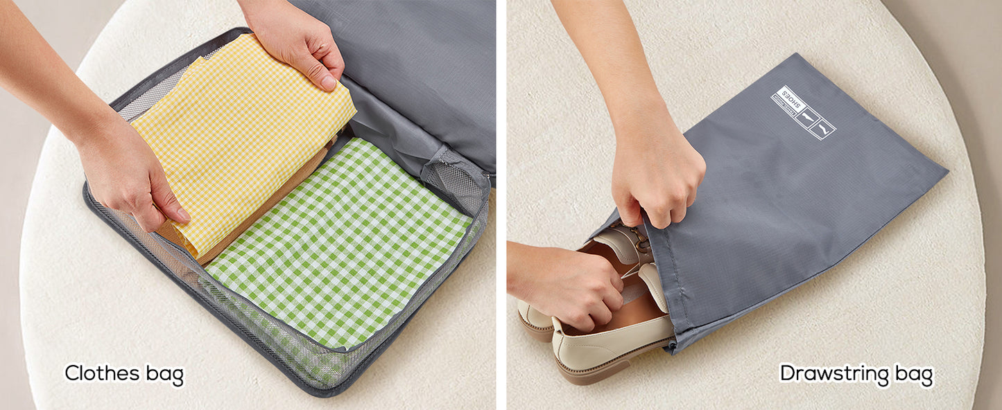 The six toiletry bags are specifically designed to store all your essentials, making them ideal for weekend getaways, business trips, or fitness activities bag001