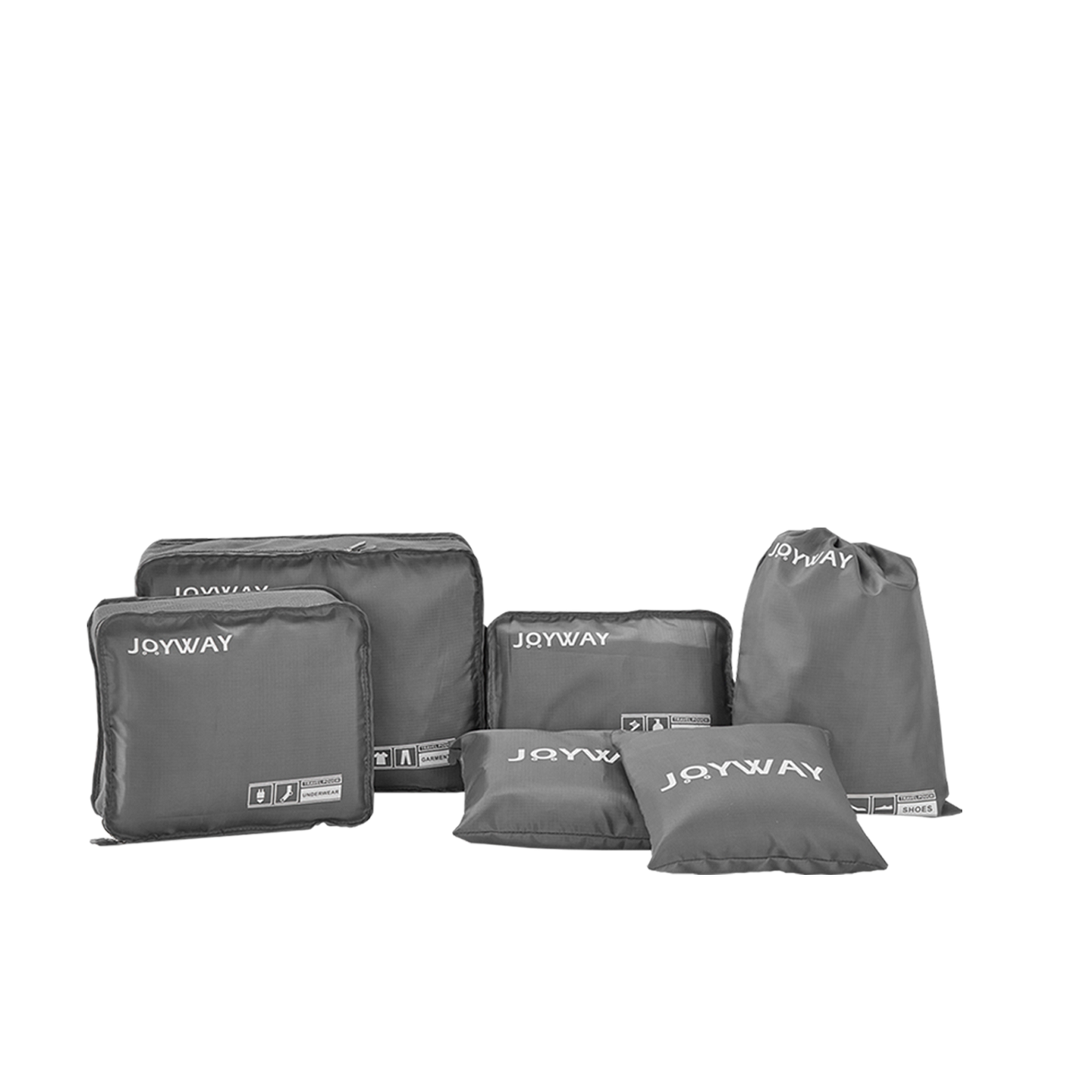 The six toiletry bags are specifically designed to store all your essentials, making them ideal for weekend getaways, business trips, or fitness activities bag001