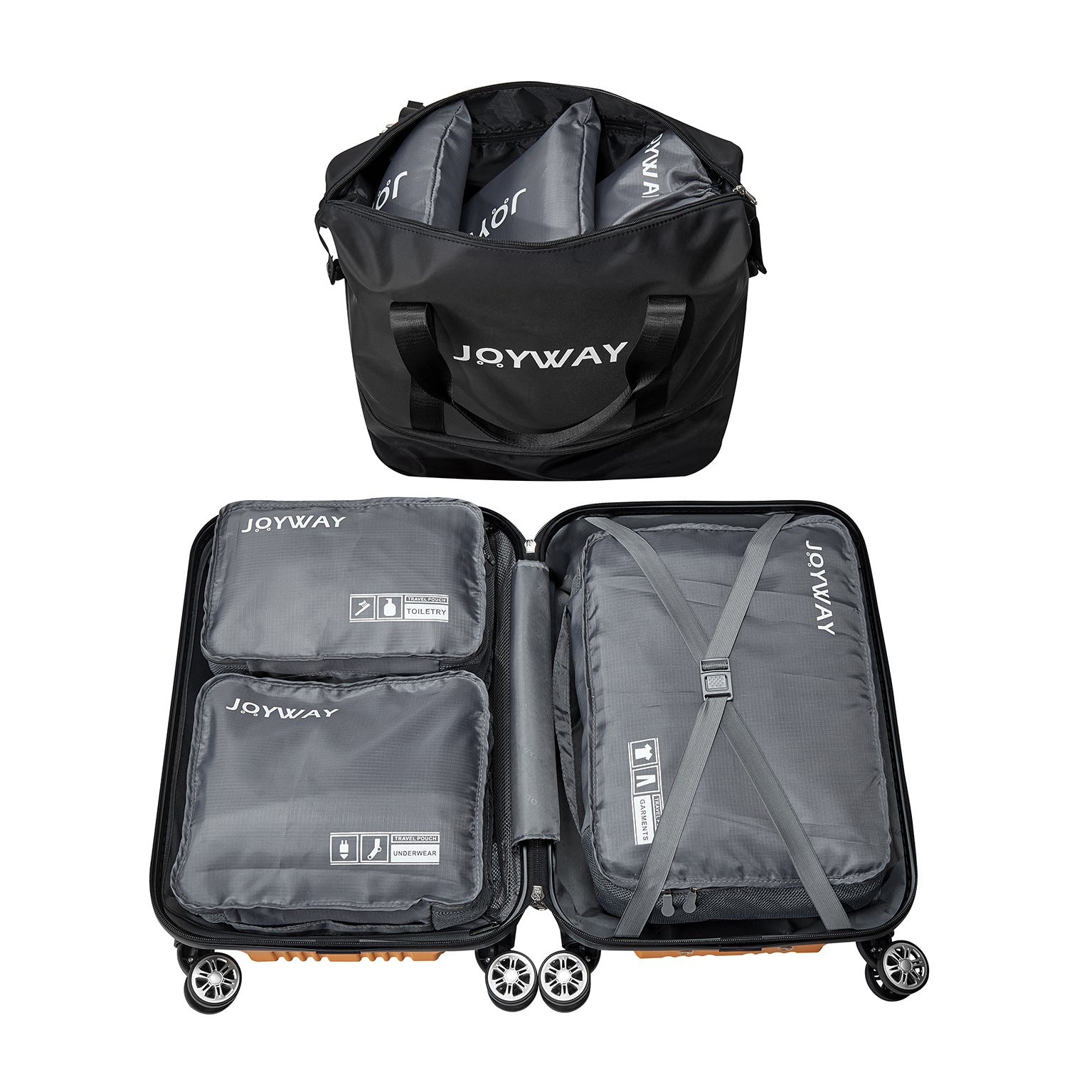 joyway Expandable 7-Piece Suitcase For Travel Luggage Set